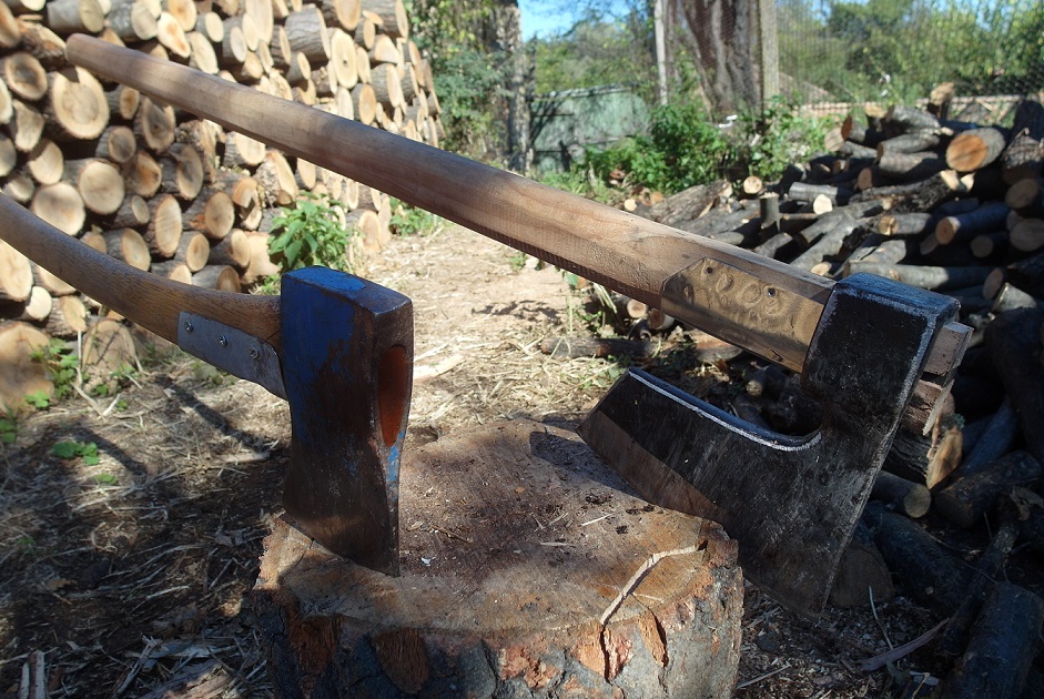 village life cutting wood